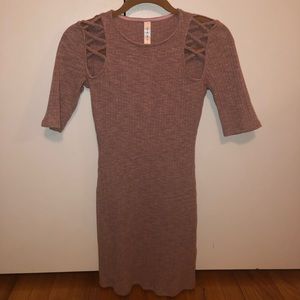 Blush cross cross tight dress